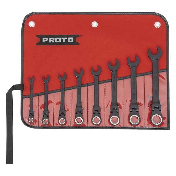 Proto Ratcheting Wrench Set, Combination, Spline - JSCVF-8S