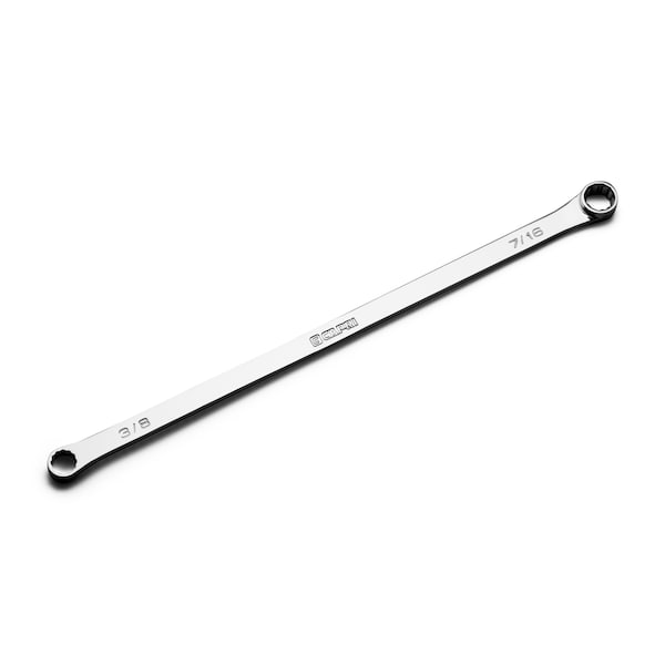 Capri Tools 3/8 in x 7/16 in 0-Degree Offset Extra-Long Box End Wrench - CP11800-38716