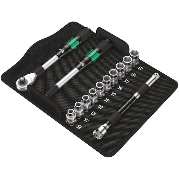 Wera Hybrid Ratchet Set w/1/2" Drive, Metr - 05004090001