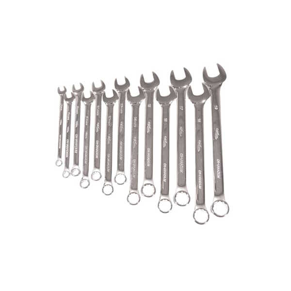 K-Tool International Hi Polish Metrc Combo Wrench Set, 13 pcs. - KTI-41800