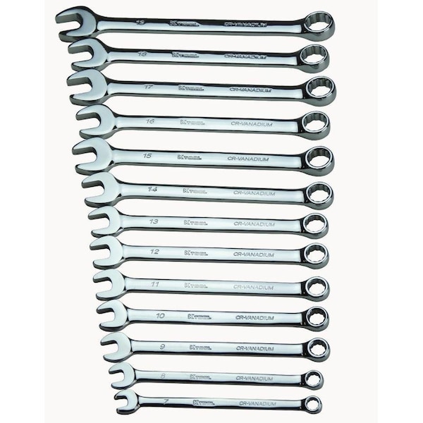 K-Tool International Hi Polish Metrc Combo Wrench Set, 13 pcs. - KTI-41800
