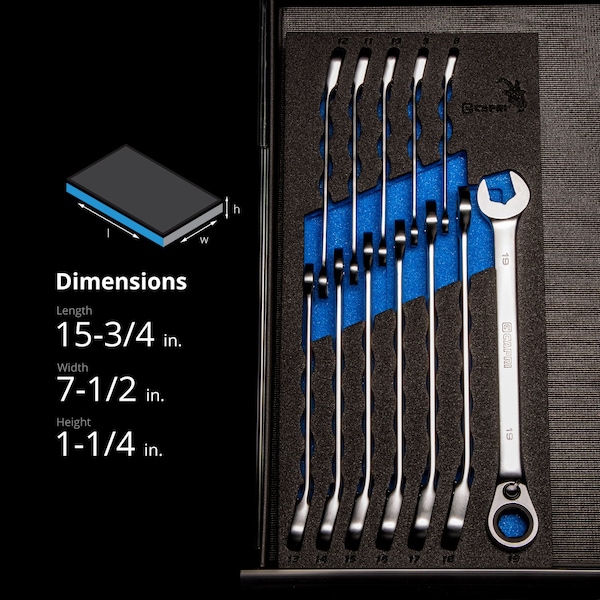 Capri Tools 6-Point Reversible Ratcheting Combination Wrench Set, Metric, 12 pcs - CP15000MT