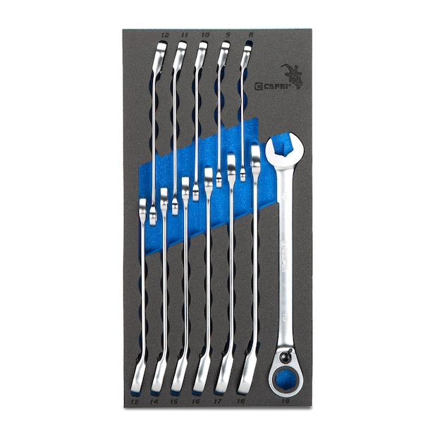 Capri Tools 6-Point Reversible Ratcheting Combination Wrench Set, Metric, 12 pcs - CP15000MT