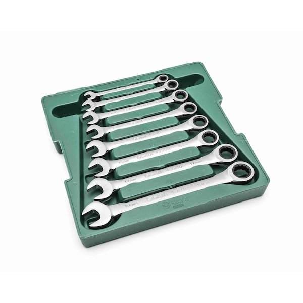 Sata Metric Combination Ratcheting Wrench Set - ST08008SJ