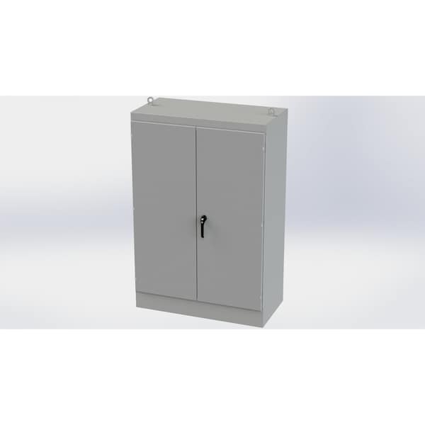 Saginaw Control & Engineering Carbon Steel Electrical Enclosures, 72 in H, 24 in D, 48 in W, NEMA 3R, 4, 12, 13, Hinged - SCE-724824FSDAD