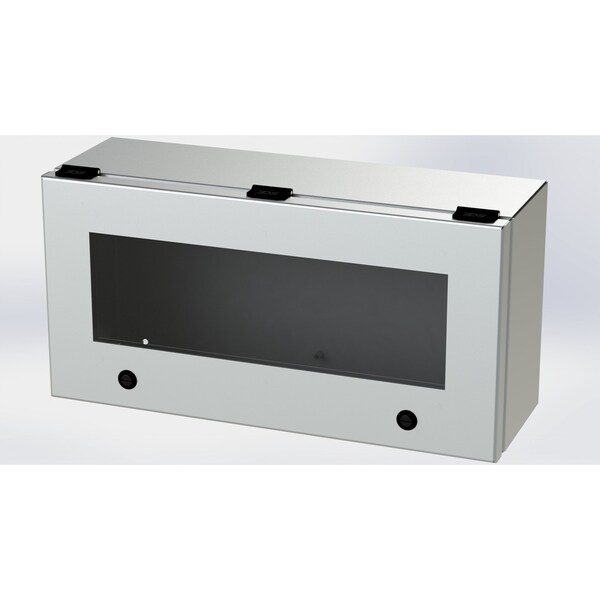 Saginaw Control & Engineering 304 Stainless Steel Electrical Enclosures, 9 in H, 6 in D, 18 in W, NEMA 3R, 4, 4X, 12, 13, Hinged - SCE-L9186ELJWSS
