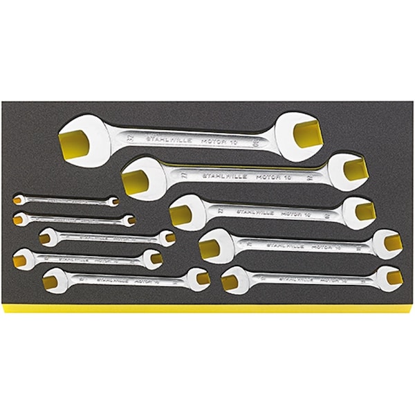 Stahlwille Tools Double open ended Wrench i.TCS inlay No.TCS WT 10/10 6-32MM -tray10-pcs. - 96830120