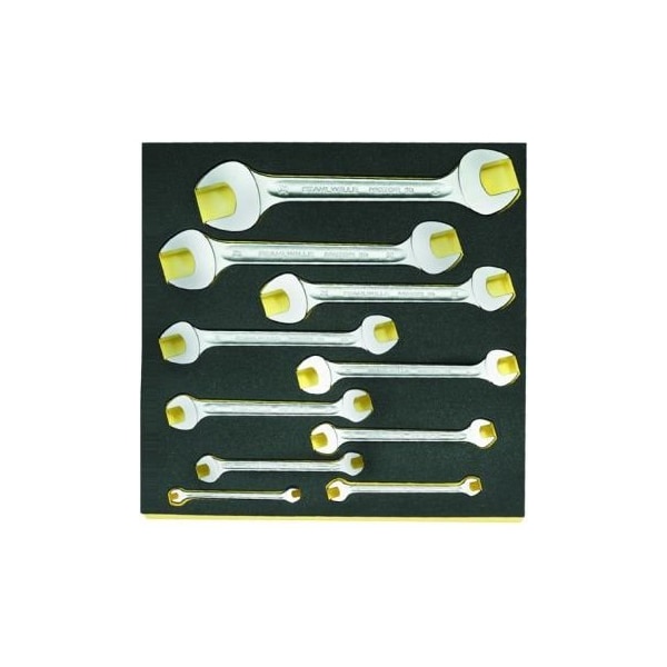 Stahlwille Tools Double open ended Wrenchs i.TCS inlay No.TCS10/10, 6X7-30X32MM 2/3-tray10-pcs. - 96838182