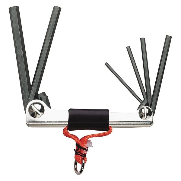 Proto 6 Piece Metric Fold-Up Hex Key Set, J4973-TT - J4973-TT