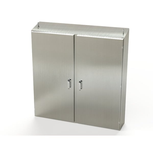 Saginaw Control & Engineering 304 Stainless Steel Electrical Enclosures, 60 in H, 12 in D, 60 in W, NEMA 3R, 4, 4X, 12, 13 - SCE-60EL6012SSST