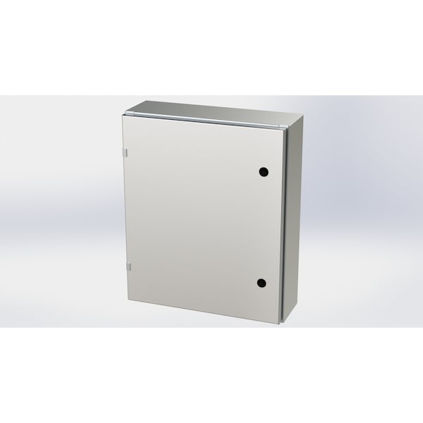 Saginaw Control & Engineering 316 Stainless Steel Electrical Enclosures, 24 in H, 6 in D, 20 in W, NEMA 3R, 4, 4X, 12, 13, Hinged - SCE-24EL2006SS6LP