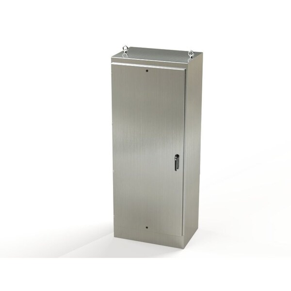 Saginaw Control & Engineering 316 Stainless Steel Electrical Enclosures, 90 in H, 24 in D, 36 in W, NEMA 3R, 4, 4X, 12, 13 - SCE-90EL3624SS6FS
