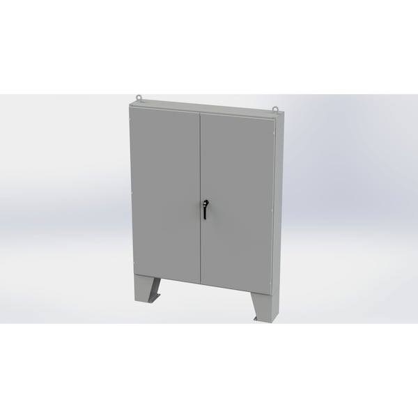 Saginaw Control & Engineering Carbon Steel Electrical Enclosures, 72 in H, 10 in D, 60 in W, NEMA 3R, 12, 13, Hinged - SCE-726010ULP