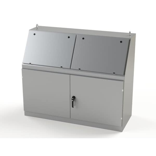Saginaw Control & Engineering Carbon Steel Electrical Enclosures, 50 in H, 23 in D, 60 in W, NEMA 3R, 12, 13, Hinged, Flush - SCE-1460BD