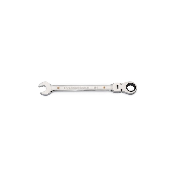 Gearwrench 18mm 90-Tooth 12 Point Flex Head Ratcheting Combination Wrench - 86718