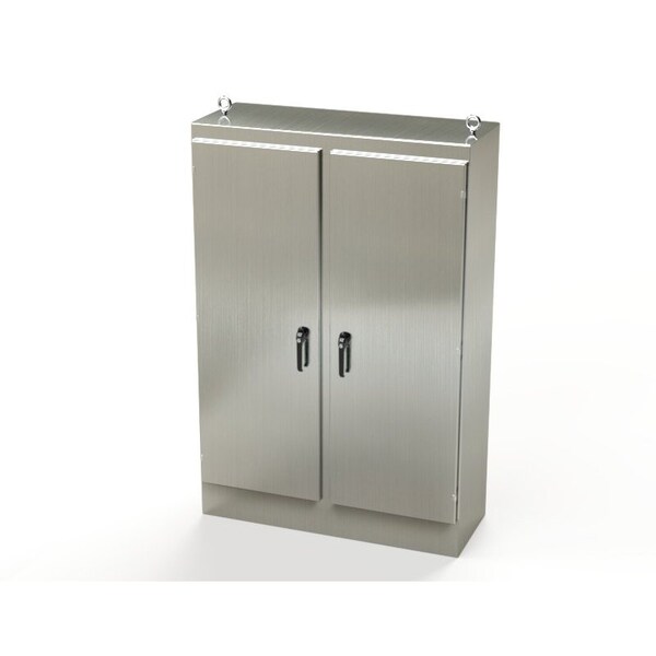 Saginaw Control & Engineering 316 Stainless Steel Electrical Enclosures, 72 in H, 18 in D, 48 in W, NEMA 3R, 4, 4X, 12, 13 - SCE-72EL4818SS6FSD