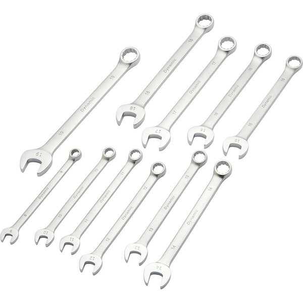 Dynamic Tools 11Pcs Metric Combo Wrench Set, Contractor Series, Satin, 9mm-19mm - D074224