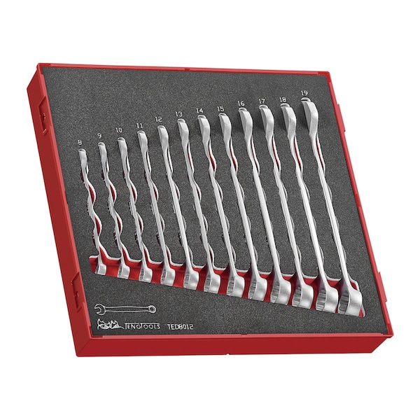 Teng Tools TED8012 - 12 Piece Anti Slip Combination Wrench Set in EVA - TED8012