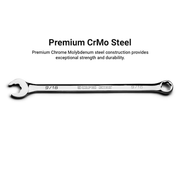 Capri Tools WaveDrive Pro Combination Wrench Set, 5/16 to 3/4 in., SAE, 8-Piece with The Mechanic's Tray - CP11750-8ST