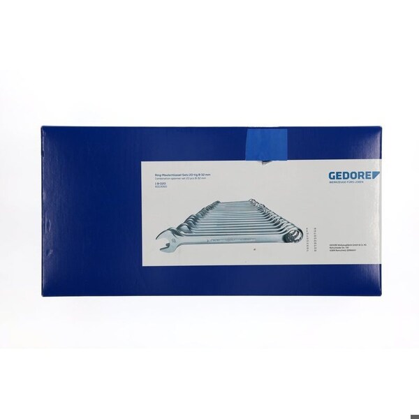 Gedore Combination Wrench Set, 20 pcs., 8-32mm, SAE or Metric: Metric - 1 B-020