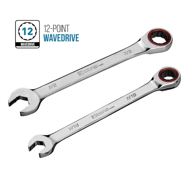 Capri Tools 100-Tooth Ratcheting Combination Wrench Set, SAE, 13 pcs with Tray - CP11600MT
