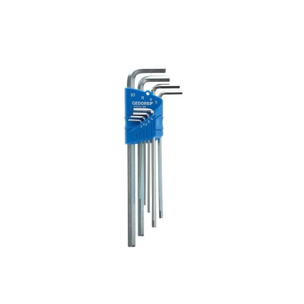 Gedore 8 Piece Metric L-Shape Hex Key Set, H 42 EL-88 - H 42 EL-88