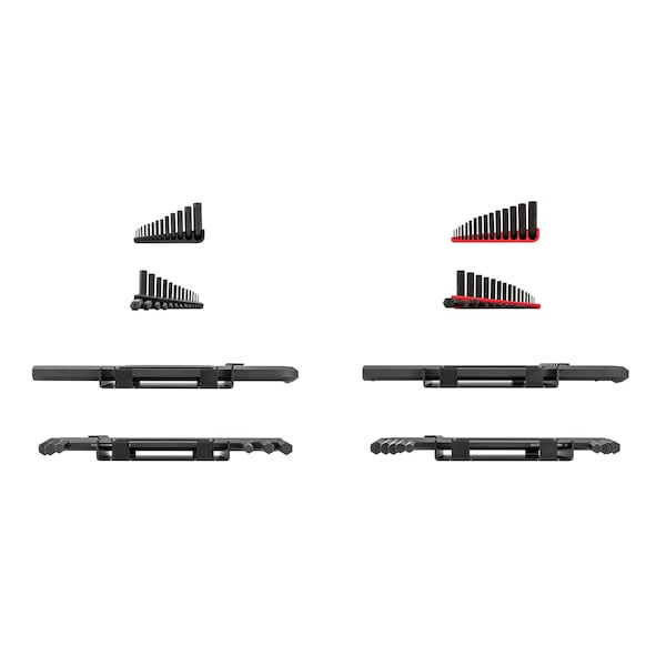 Tekton Ball End and Flat End Hex L-Key Set with Holder and Rack, 43-Piece (0.050-3/4 in., 1.3-19 mm) - KLX99301