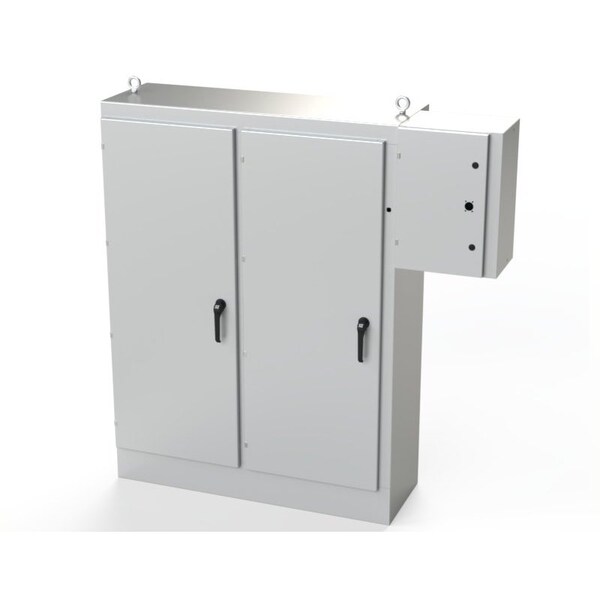 Saginaw Control & Engineering Carbon Steel Electrical Enclosures, 72 in H, 18 in D, 53-3/4 in W, NEMA 3R, 4, 12, 13, Hinged - SCE-72XR5418G
