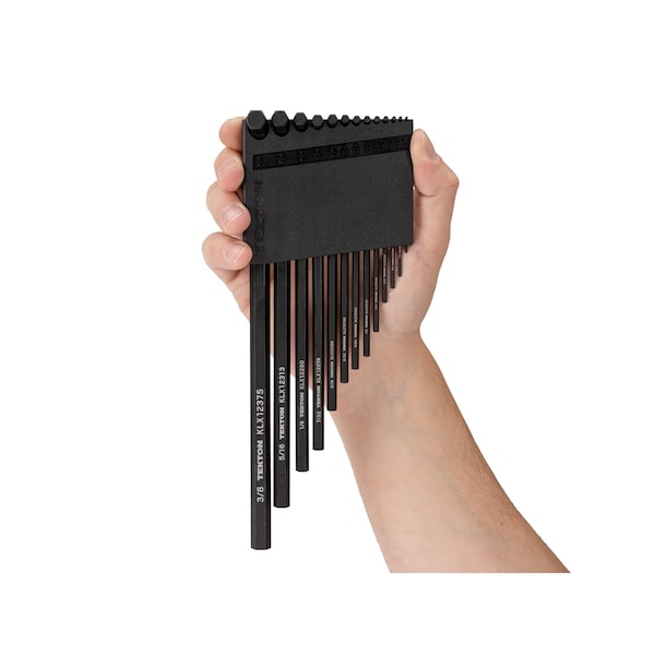 Tekton Flat End Hex L-Key Set with Holder, 13-Piece 0.050-3/8 in. - KLX91103