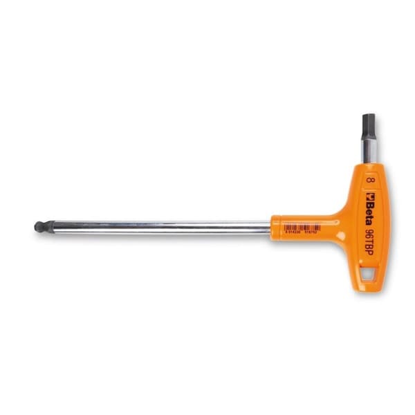Beta 96TBP Ball End Hex Key Allen Wrench with High Torque T-Handle, Metric 10mm - 000960692