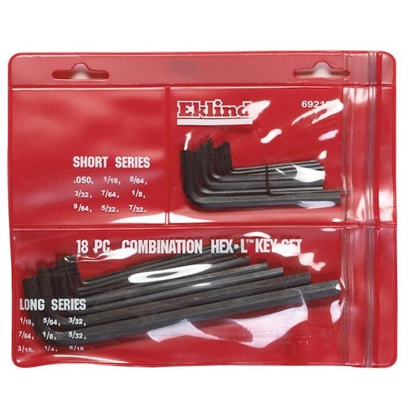 Eklind Eklind Tool 69218 Hex Key Combo Set Large - 18 Pieces- pack of 6 - 20001