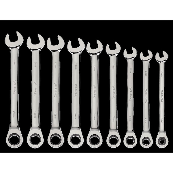 Williams Williams Combo Ratchet Wrench, 15mm, Hi-Polish - 1215MNRC