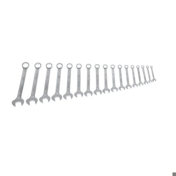 Gedore Combination Wrench Set, 17 pcs., 6-22mm, SAE or Metric: Metric - 7-017