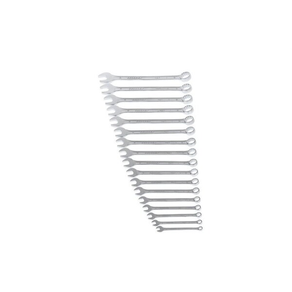 Gedore Combination Wrench Set, 17 pcs., 6-22mm, SAE or Metric: Metric - 7-017