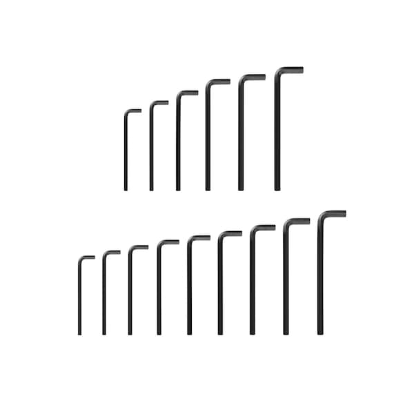 Tekton Flat End Hex L-Key Set, 15-Piece 7/16-3/4 in., 11-19 mm - KLX90301