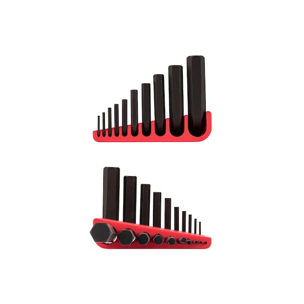 Tekton Flat End Hex L-Key Set with Holder, 10-Piece 1.3-10 mm - KLX91204