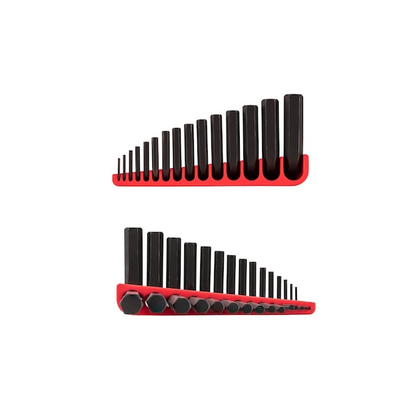 Tekton Flat End Hex L-Key Set with Holder, 15-Piece 1.3-10 mm - KLX91205