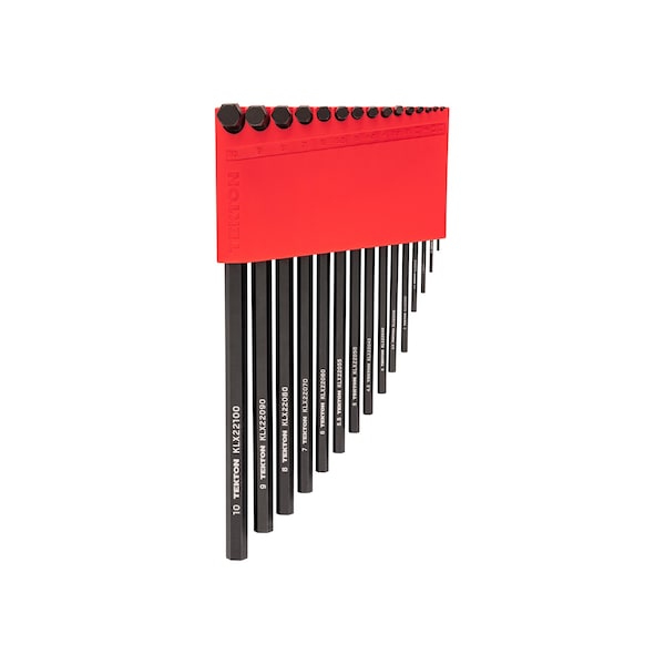 Tekton Flat End Hex L-Key Set with Holder, 15-Piece 1.3-10 mm - KLX91205