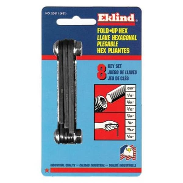 Eklind Eklind Tool 269-20811 #81 .05-5-32 Fold-Up Hexkey Set - 269-20811