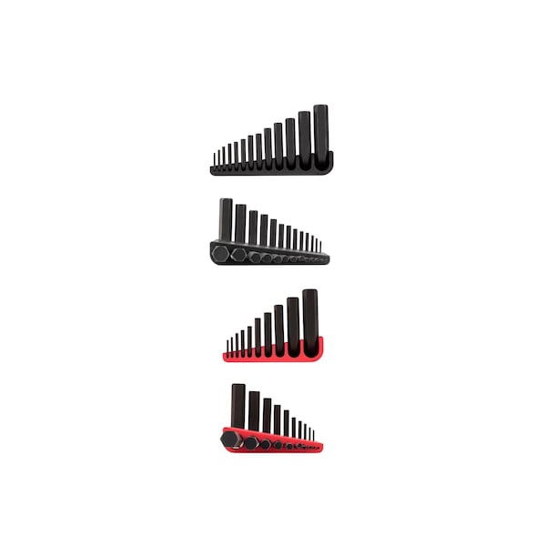 Tekton Flat End Hex L-Key Set with Holder, 23-Piece 0.050-3/8 in., 1.3-10 mm - KLX91305