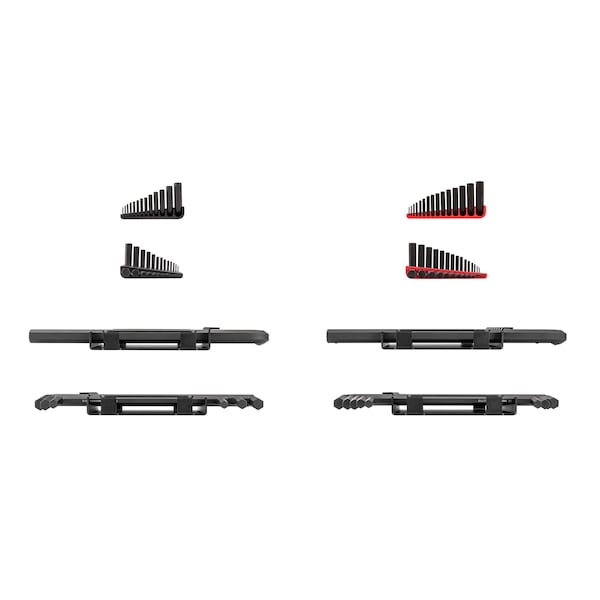 Tekton Flat End Hex L-Key Set with Holder and Rack, 43-Piece 0.050-3/4 in., 1.3-19 mm - KLX99302