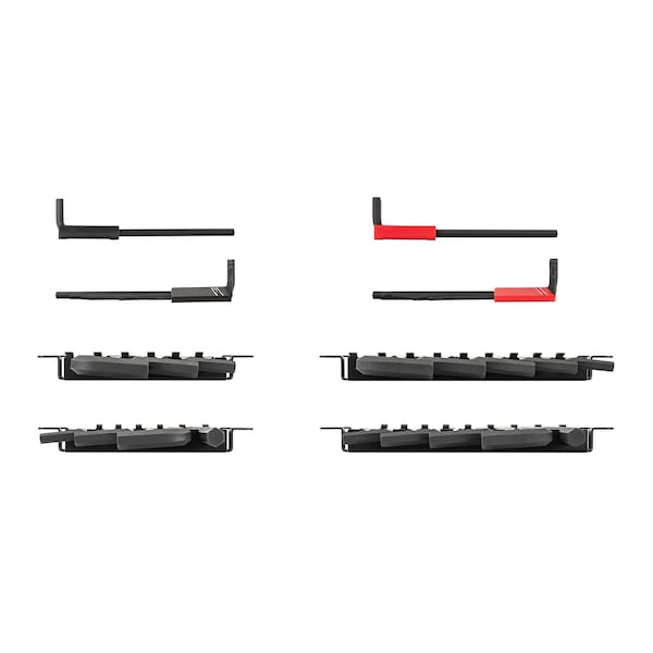 Tekton Flat End Hex L-Key Set with Holder and Rack, 43-Piece 0.050-3/4 in., 1.3-19 mm - KLX99302
