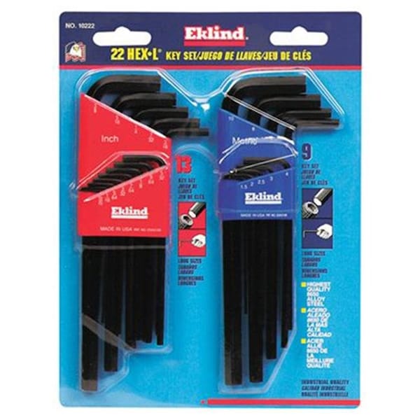 Eklind Eklind Tool 269-10213 13 Pc. Hex-L Key Set Inch Sizes: .050 Inch - 3-8 Inch - 269-10213