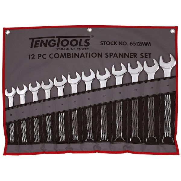 Teng Tools 6512MM - 12 Piece Metric Combination Spanner Set 20-32mm - 6512MM