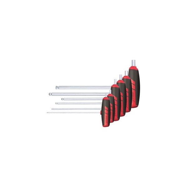 Holex Ball Point Hex T-handle Set, 6 Pc, 3 to 10 mm - 627486 6