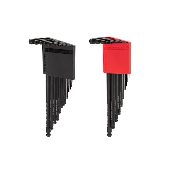 Tekton Ball End Hex L-Key Set with Holder, 23-Piece 0.050-3/8 in., 1.3-10 mm - KLX91304