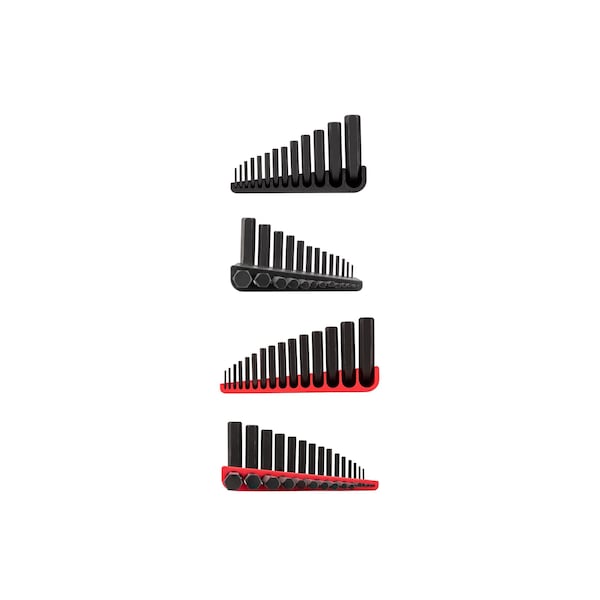 Tekton Flat End Hex L-Key Set with Holder, 28-Piece 0.050-3/8 in., 1.3-10 mm - KLX91303