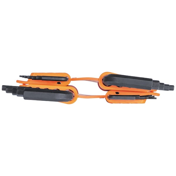 Klein Tools Long Ball-End Hex Key Set with Handle, SAE and Metric, 22-Piece - BLS22H