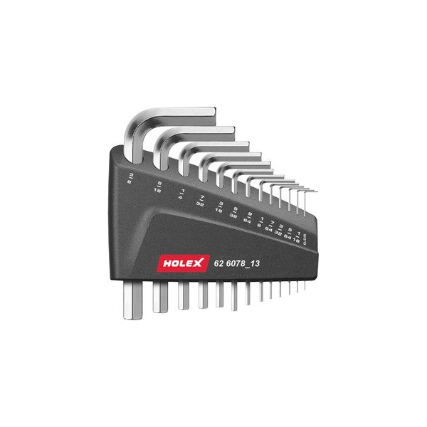 Holex L-wrench Set, 13 Pc, 1/20 to 3/8 inch - 626078 13