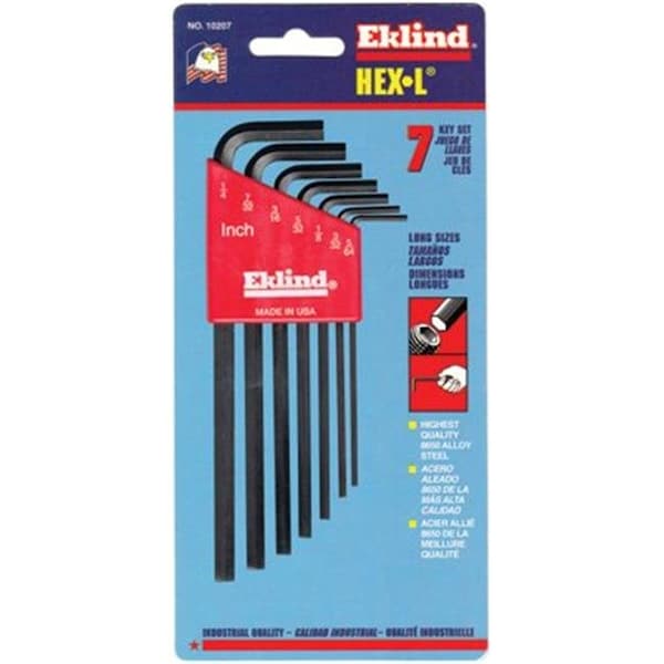Eklind Eklind Tool 269-10207 7Pc. Inch L-Wrench Hex Key Set Long Arm - 269-10207